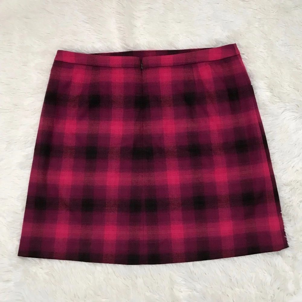 Halogen Zip Pocket A-Line Plaid Skirt